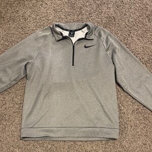 Nike Heather Gray Quarter-Zip Top